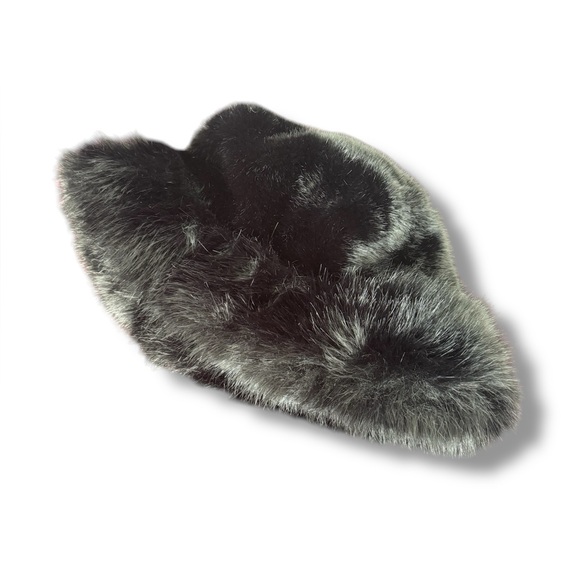 Steve Madden Satin-Lined Black Faux Fur Hat - Picture 3 of 6